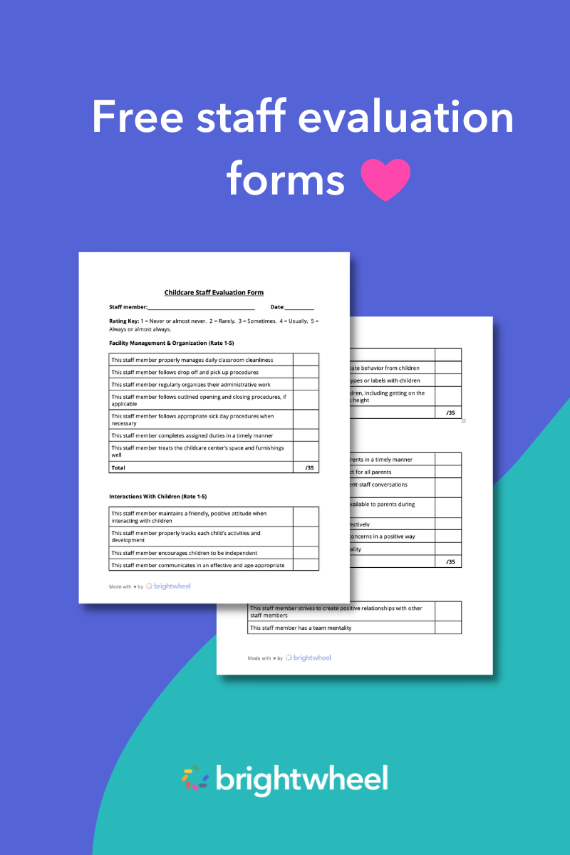 Download our free staff evaluation forms Download our free staff evaluation forms