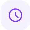 An icon image of clock that represents the time-saving benefit of brightwheel.