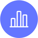 Increase enrollment An icon image of bar graph that represents the revenue growth benefit of brightwheel.