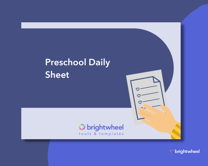 Download our free preschool daily sheet!