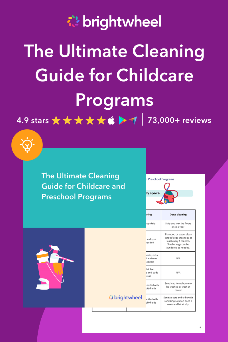A sidebar banner that promotes a free cleaning guide for childcare and preschool programs. A sidebar banner that promotes a free cleaning guide for childcare and preschool programs.